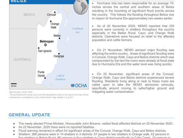 Belize: Hurricane Iota Flash Update No