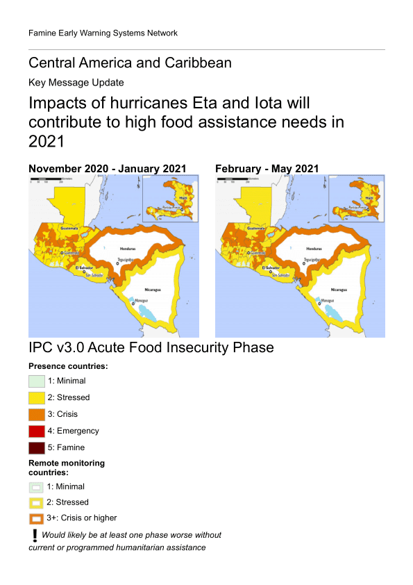 Central America and Caribbean Key Message Update: Impacts of hurricanes