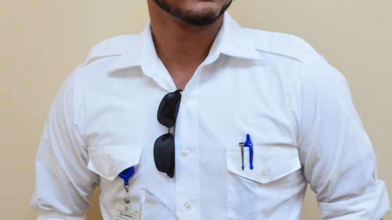 Azam Ally is Guyana’s first locally trained helicopter pilot