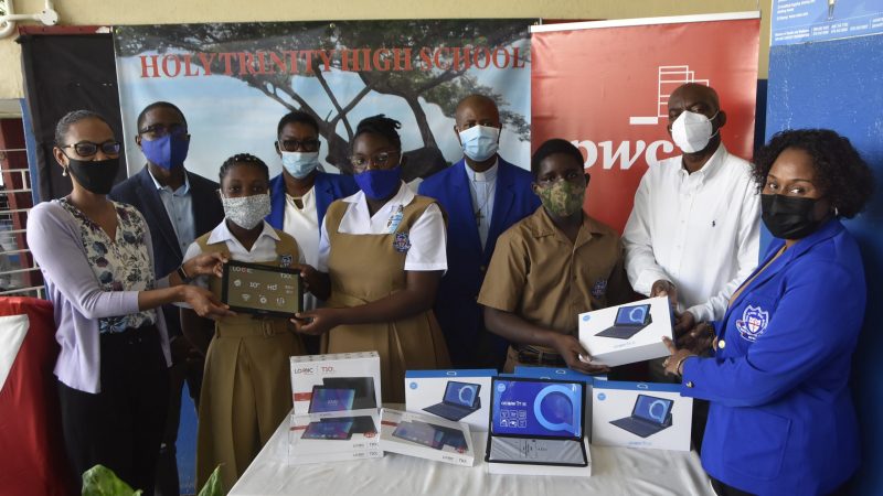 PwC Jamaica Donates 40 tablets to Holy Trinity High School