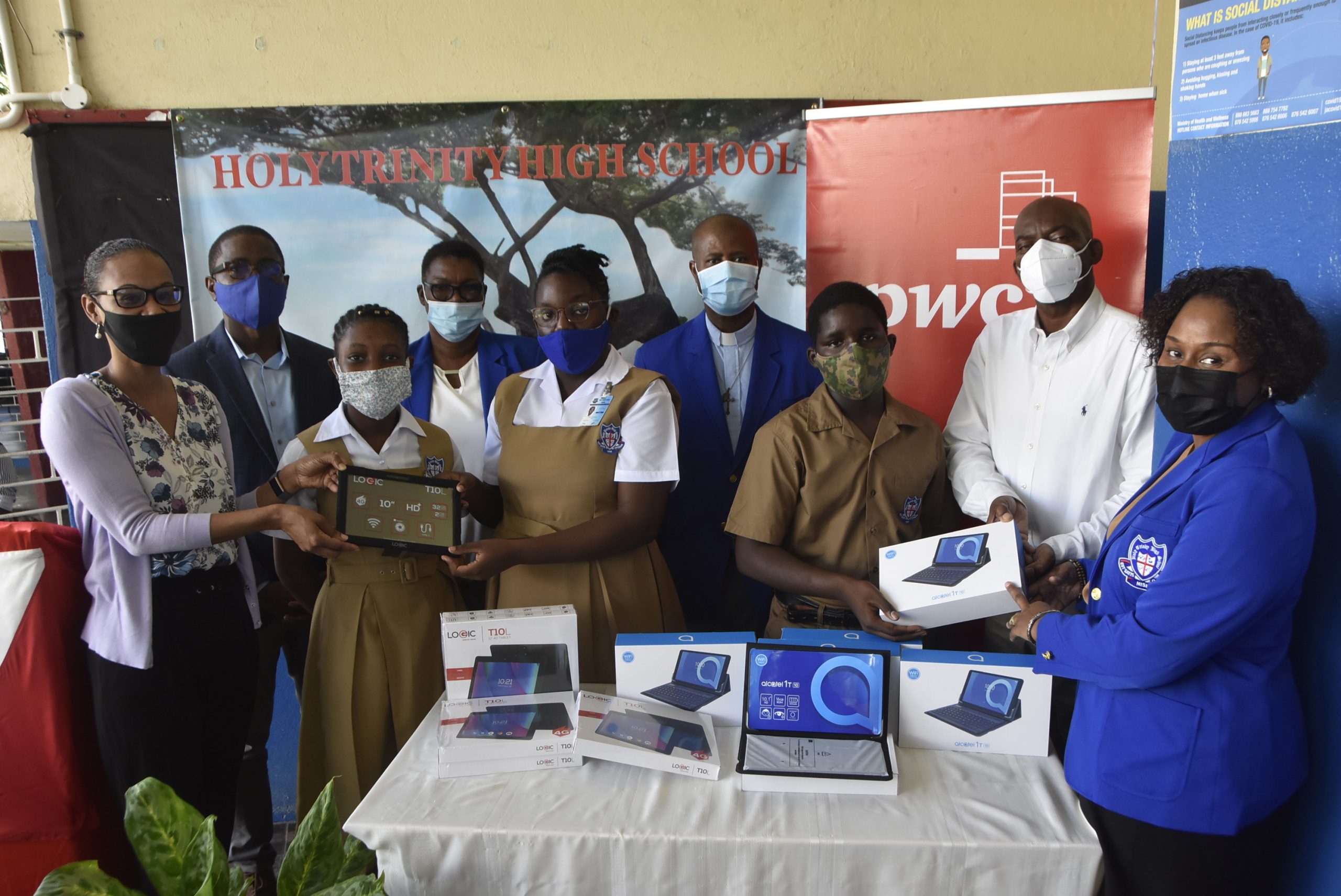 PwC Jamaica Donates 40 tablets to Holy Trinity High School