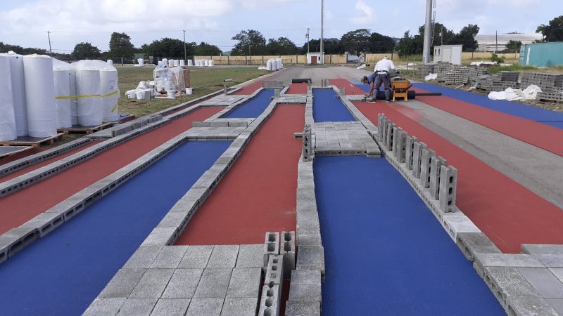 Let the laying of the surface commence