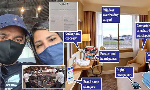 Inside the quarantine hotels near London Heathrow Airport