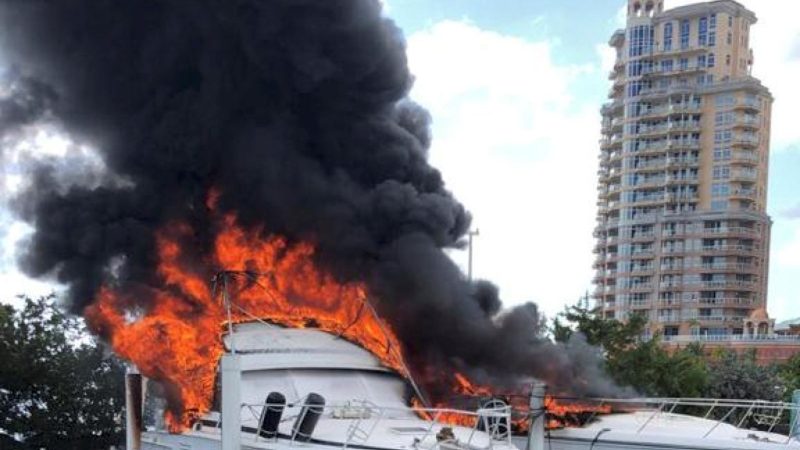 Million-dollar yachts destroyed by fire in Trinidad
