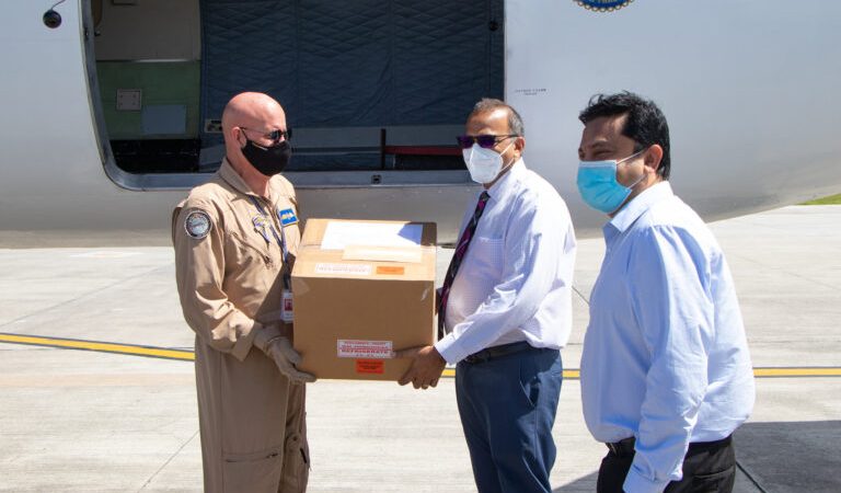 Donation of 80,000 vaccines from Indian Govt