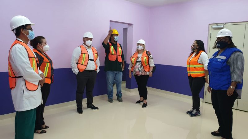 Site visit by PAHO/WHO and the British High Commission in