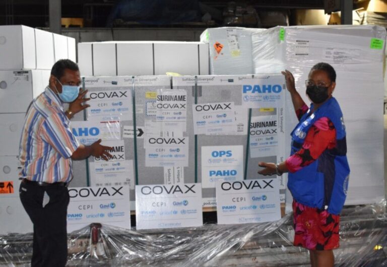 Suriname Receives First COVID-19 Vaccines Through the COVAX Facility