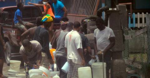Caribbean island tackles water, food shortages after volcano eruption