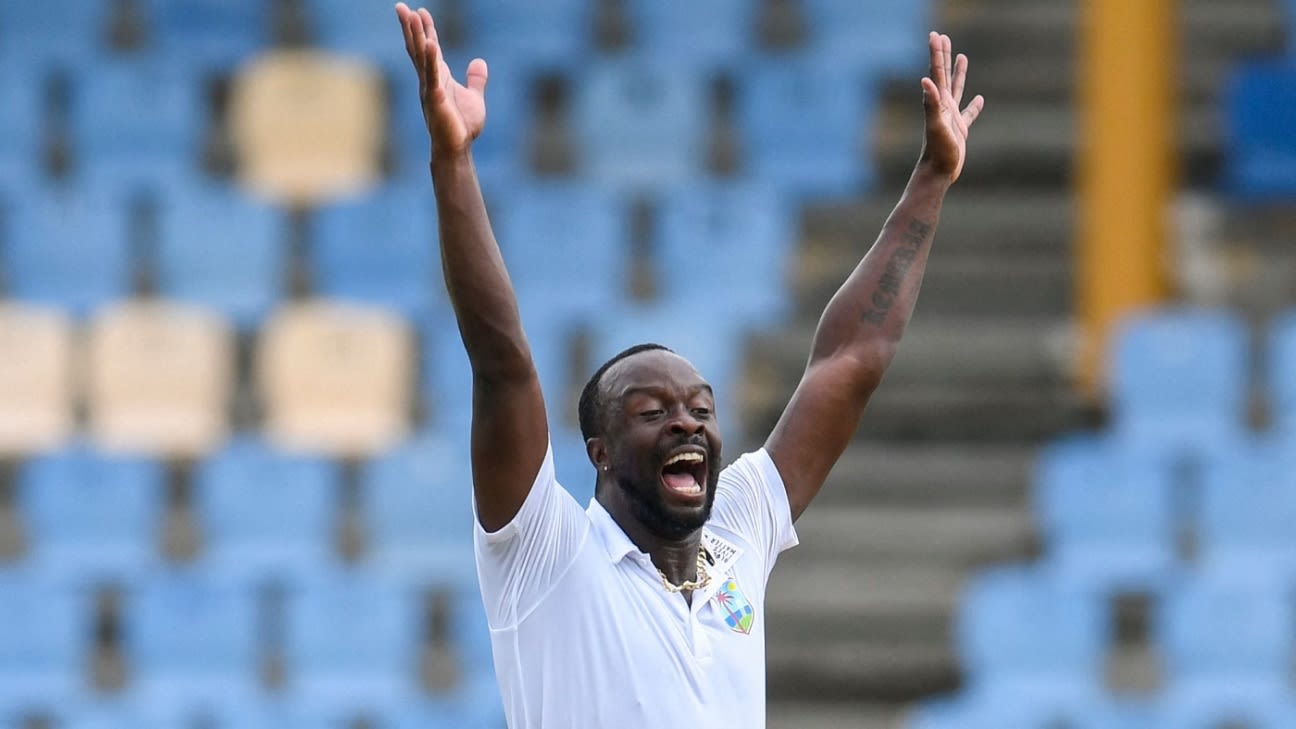 Kemar Roach’s landmark day puts West Indies in sight of