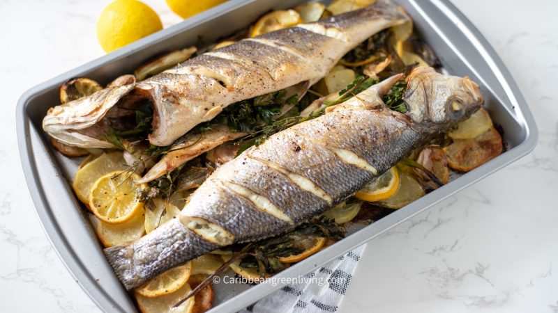 Whole Roasted Fish with Lemon and Fresh Herbs