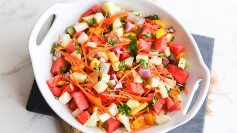 Easy and Delicious Mirliton and Watermelon Salad