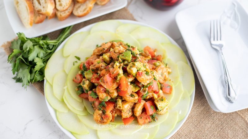How To Make A Shrimp, Avocado, And Chayote Salad