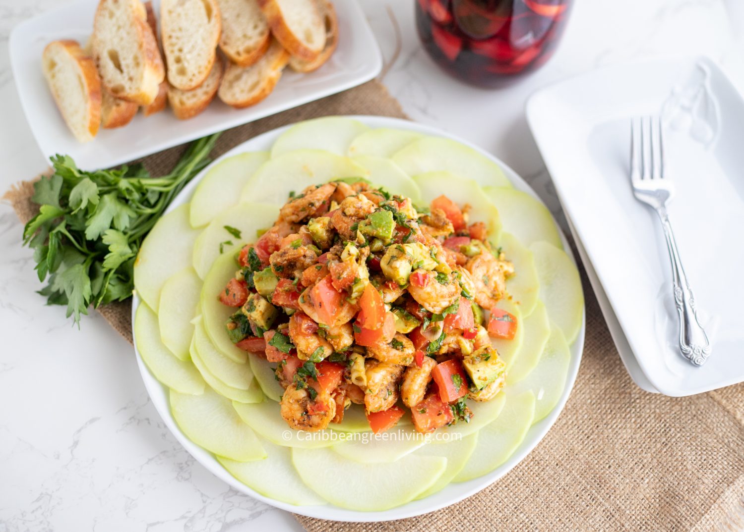 How To Make A Shrimp, Avocado, And Chayote Salad