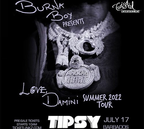 Burna Boy To Headline Tipsy All White Party in Barbados