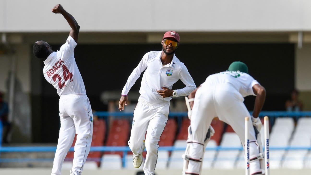 Kemar Roach grabs five before West Indies survive Khaled Ahmed