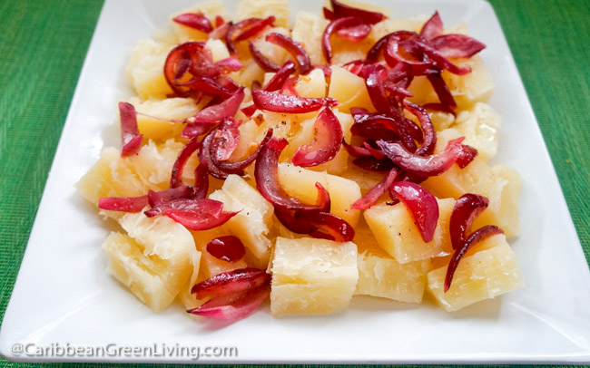 A Delicious Yucca with Red Onions recipe