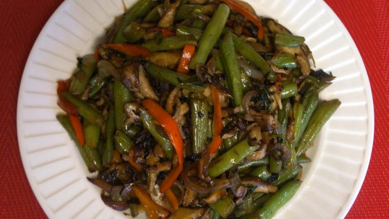 Sautéed String Beans with Shiitake Mushroom Recipe