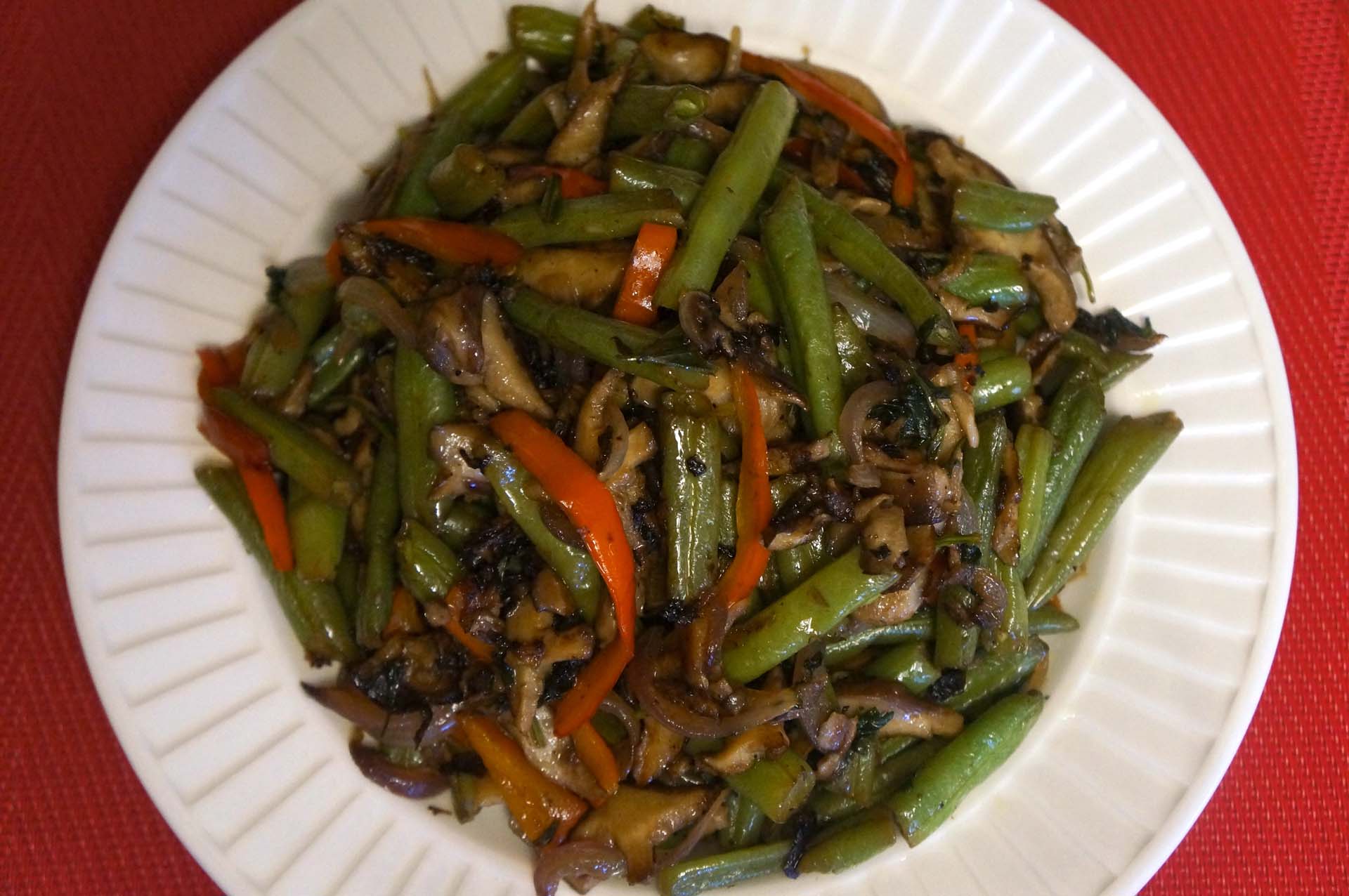 Sautéed String Beans with Shiitake Mushroom Recipe