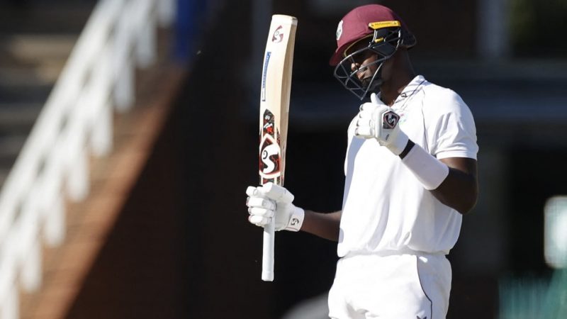 Holder’s 81* keeps West Indies afloat on 13-wicket day