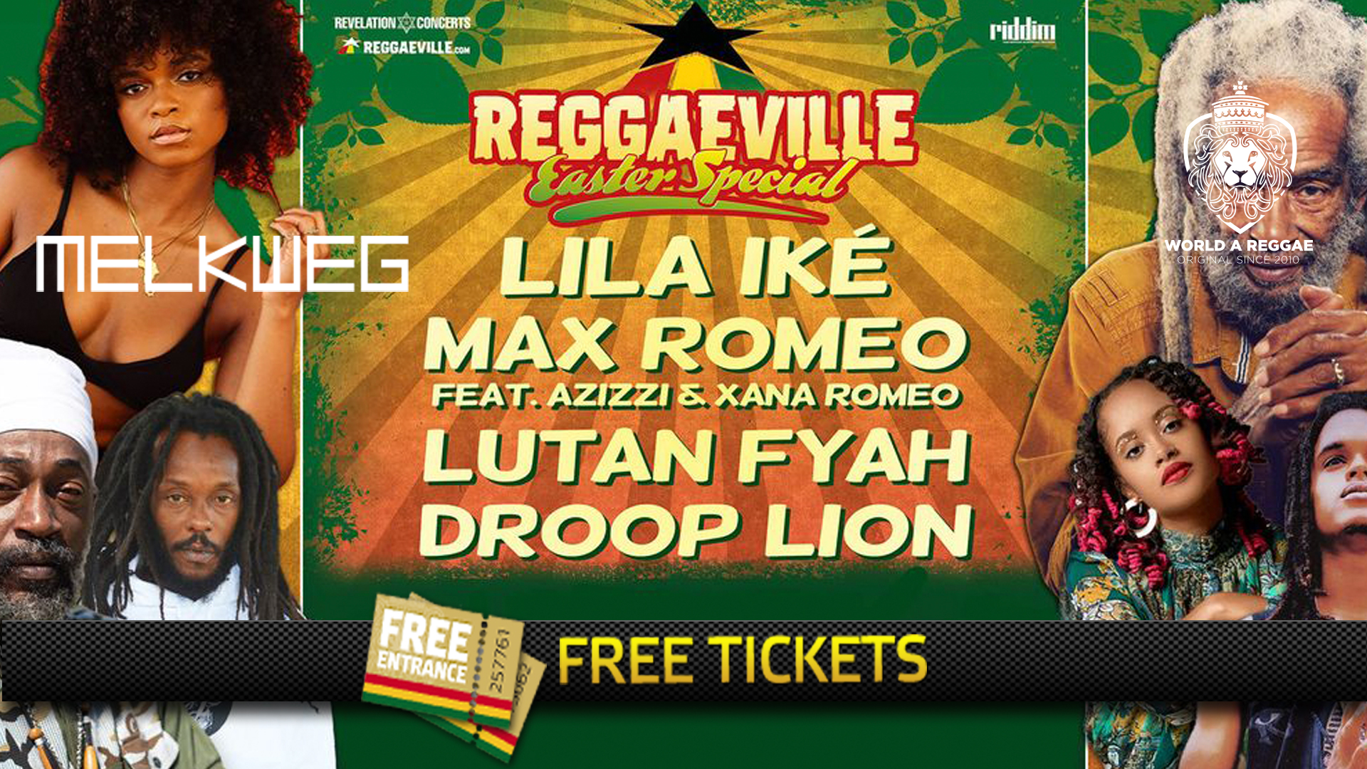2x 2 Tickets to the Reggaeville Easter Special at Melkweg