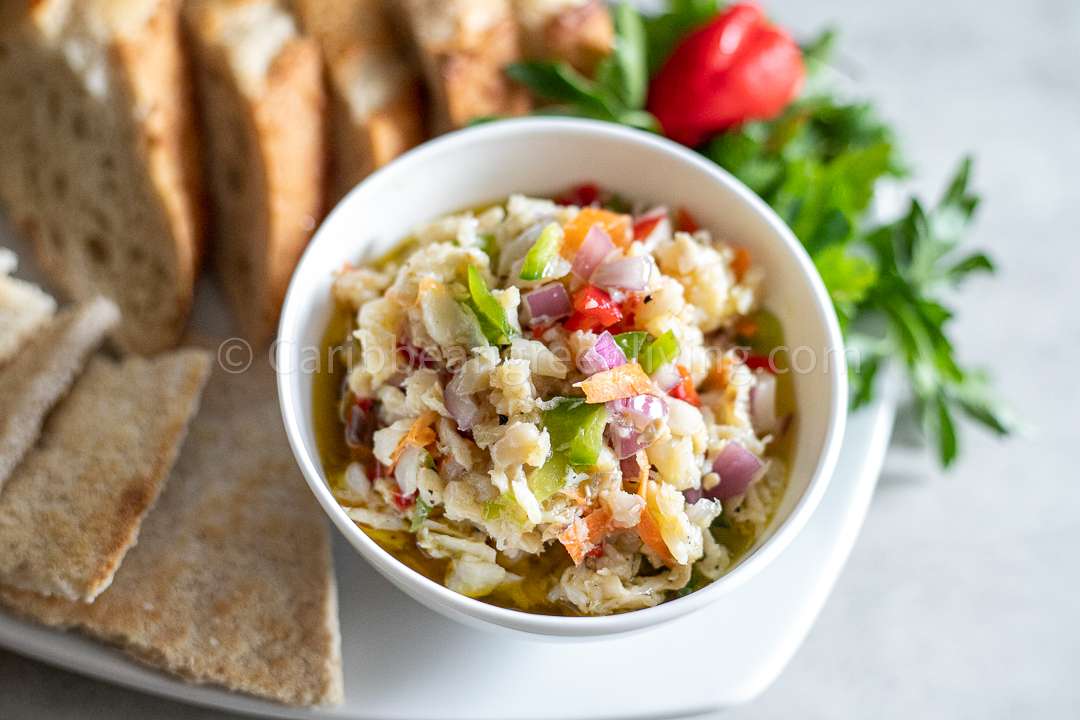 Chiquetaille de morue or Marinated Salted Cod