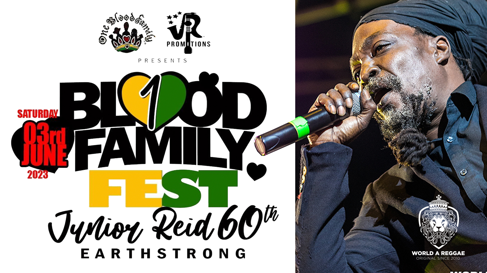 Junior Reid to celebrate 60th Birthday with One Blood Family
