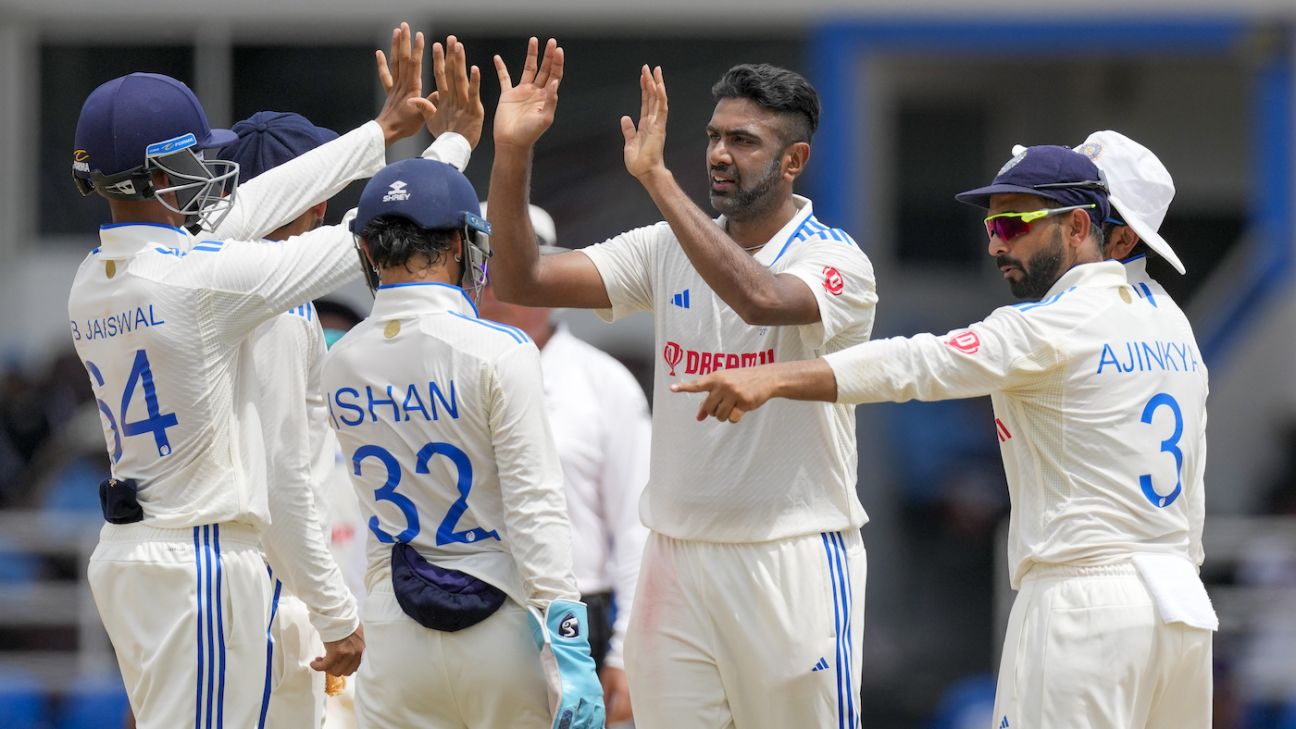 Ashwin removes Brathwaite but West Indies keep the fight going