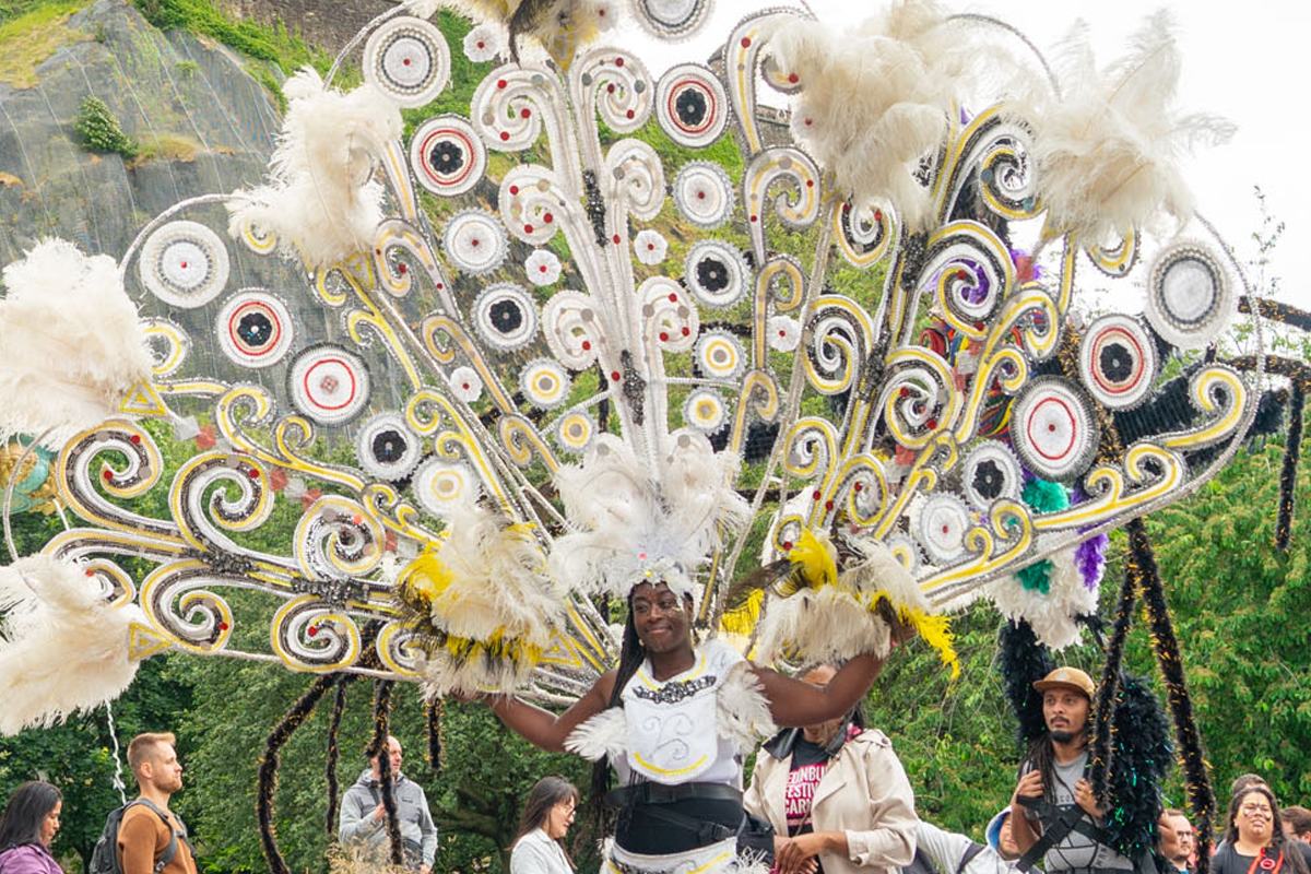 Edinburgh Festival Carnival – colourful cover-up