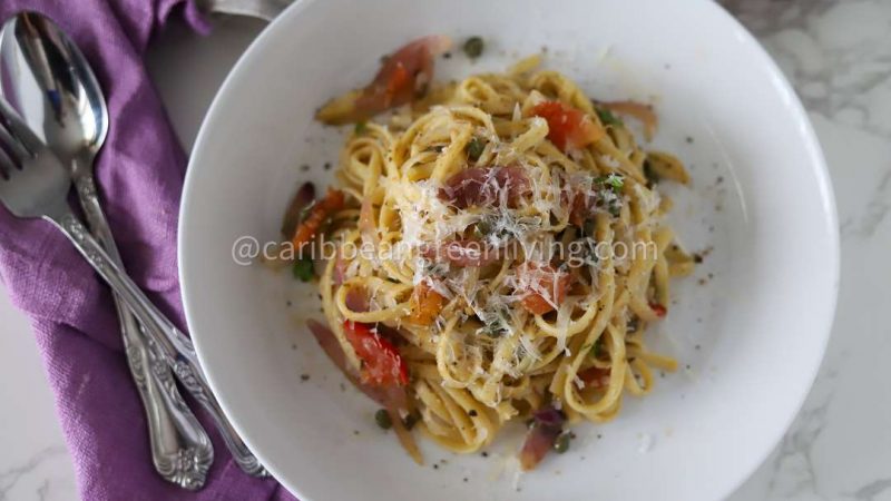 Tasty Spaghetti with Anchovies and Capers