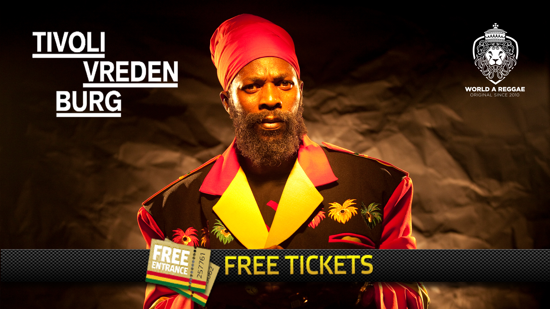 2x 2 Free Tickets to Capleton at Tivoli Vredenburg, October