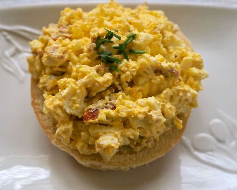 Egg Salad Sandwich with Bacon Bits