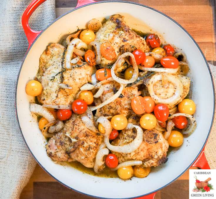 Zesty Lemon Pepper Chicken with Cherry Tomatoes