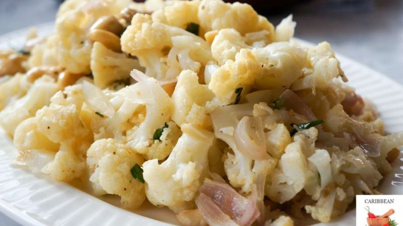 Spicy Sautéed Cauliflower with Roasted Cashews