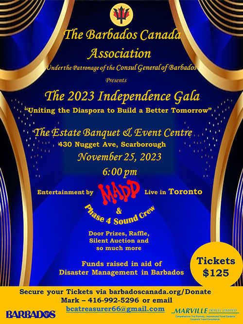 Barbados Canada Association Celebrates 57th Independence in Grand Style