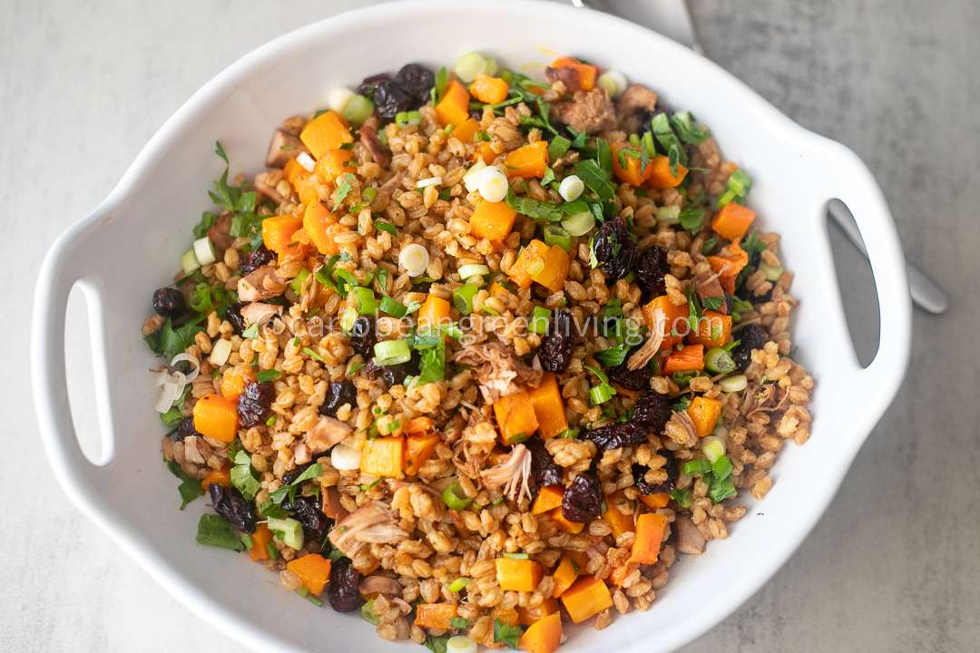 Farro Salad with Turkey and Roasted Squash