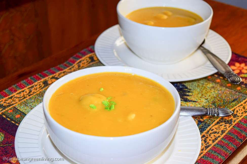 Creamy Yellow Split Pea Soup with Dumplings