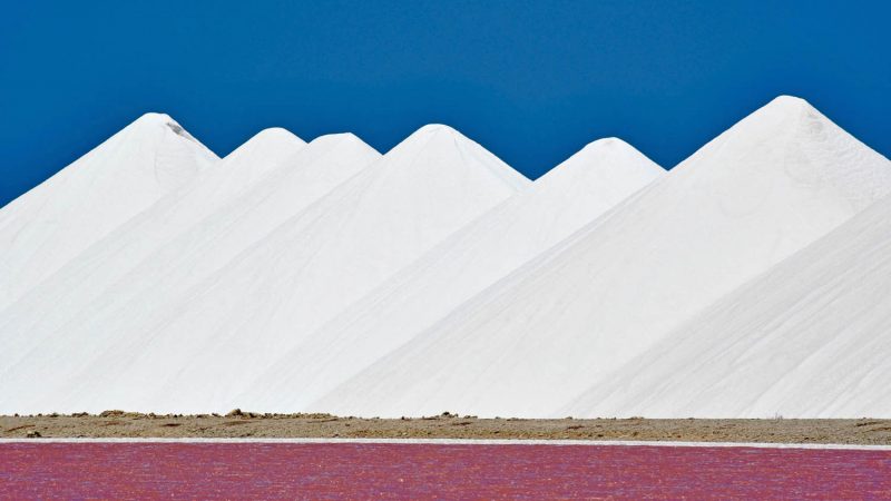 The Bonaire salt pyramids