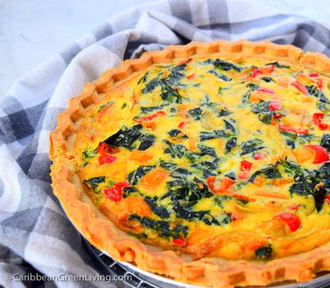 Spinach and Sweet Peppers Pie Caribcast