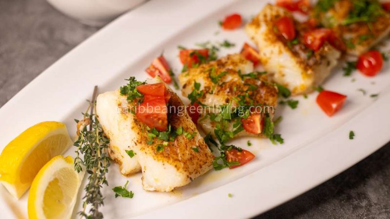 Baked Codfish with Mango Salsa (Noubess-Spiced!)