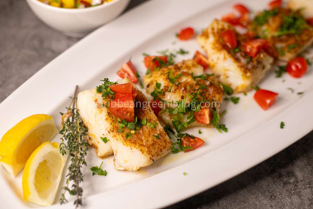 Baked Codfish with Mango Salsa (Noubess-Spiced!)