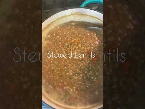 Stewed Lentils #lentil #vegan #vegetarian