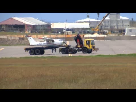 Plane has eventful landing at GAIA