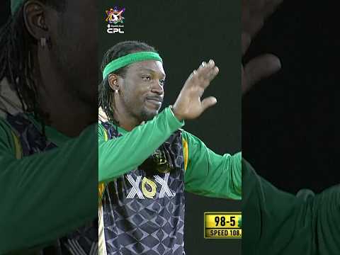 Cleaned up 😜 Chris Gayle bowls Ramdin 😱 #CPL24 #CricketPlayedLouder #BiggestPartyInSport