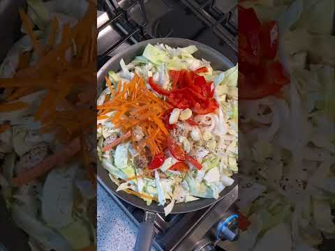 Cabbage With Jerk Chicken | CaribbeanPot.com