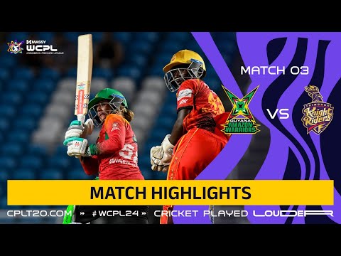 Highlights | Trinbago Knight Riders Women vs Guyana Amazon Warriors Women | CPL 2024