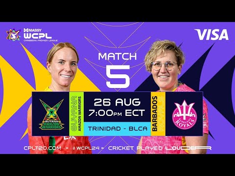 LIVE | Guyana Amazon Warriors vs Barbados Royals | WCPL 2024