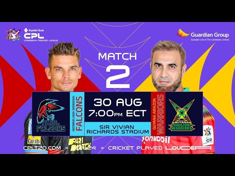 LIVE | Antigua & Barbuda Falcons vs Guyana Amazon Warriors | CPL 2024