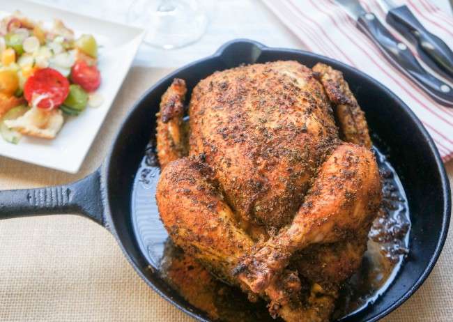 Roasted Chicken With Bread Salad, The Perfect Dinner