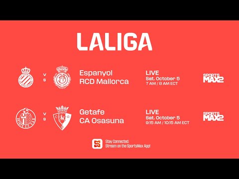 Watch La Liga EA Sports | Match LIVE | Sat. Oct. 5 | on SportsMax2, and SportsMax App!