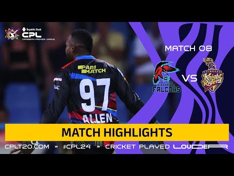 Highlights | Antigua & Barbuda Falcons vs Trinbago Knight Riders | CPL 2024